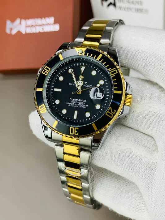 Bezel Rotating | Two Tone Black and Classic silver | Premium Quality